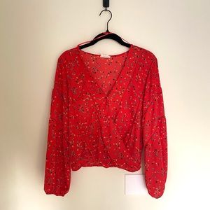 Red Sienna Sky Floral Blouse